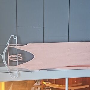 Ladies Old Navy long body Con dress M petite peach tall cotton and spandex